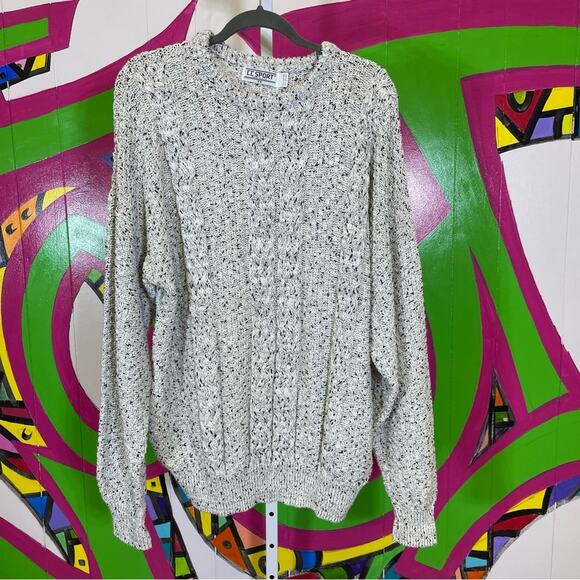 CC Sport, Chunky Cable Knit Sweater, Size 2X. Made in the USA. Excellent cond! - Picture 1 of 5